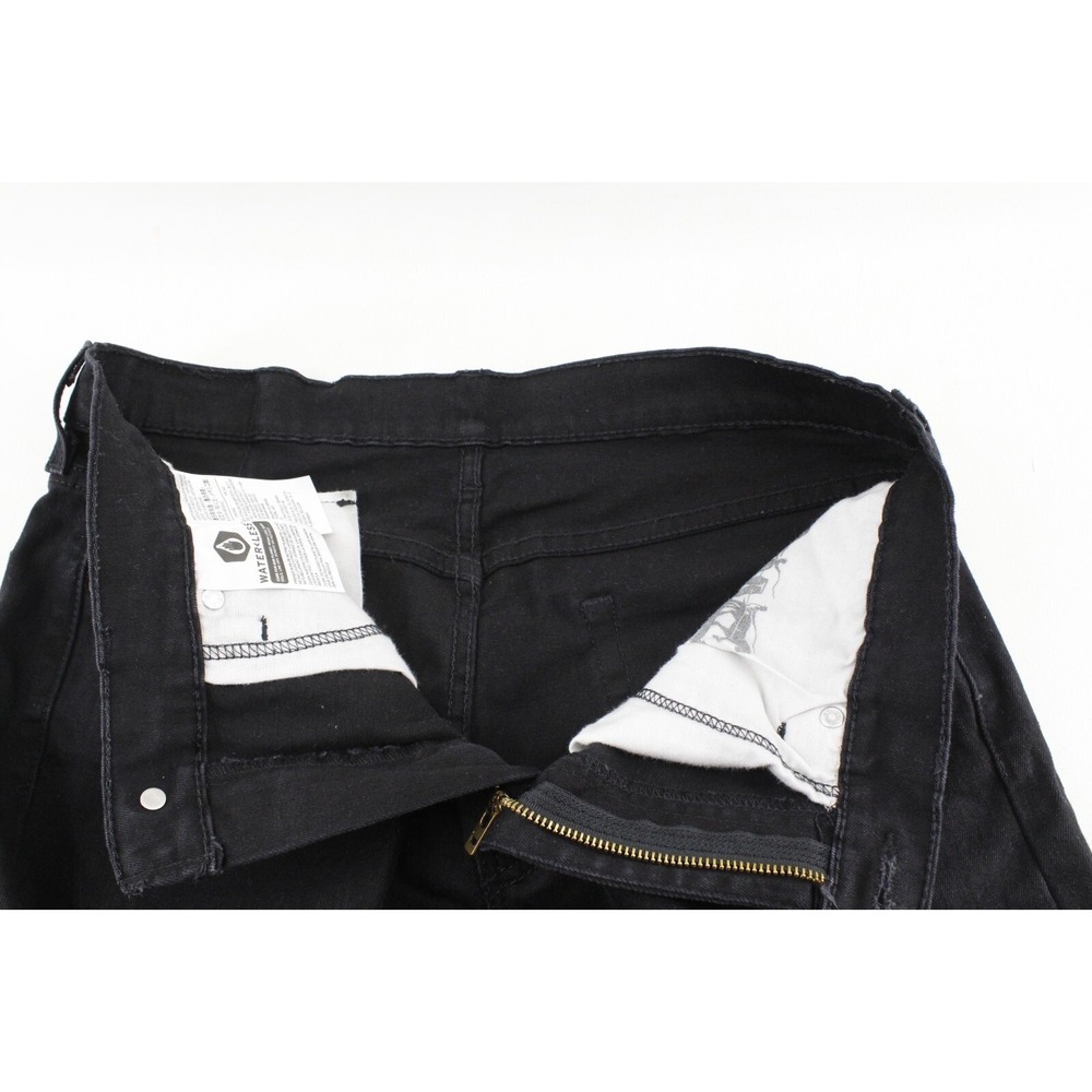 Levi's 502 Jeans 32x30 (Tag 32x32) Regular Taper Black Dark Wash - Picture 5 of 13